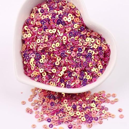 ZQWERT 2-4 mm losen Pailletten, 25 Color 14000-28000pcs Sparkling Effect-Pailletten für DIY-Kunstnäher, Handwerk machen von ZQWERT