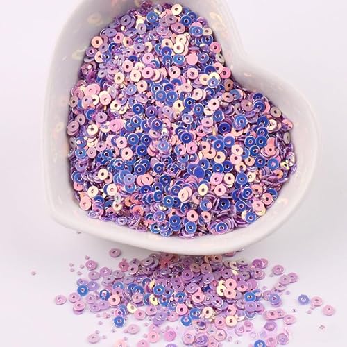 ZQWERT 2-4mm 10000-20000PCs Loose Pailletten, 26 Colors Runde Handwerk Pailletten, funkelnd von ZQWERT