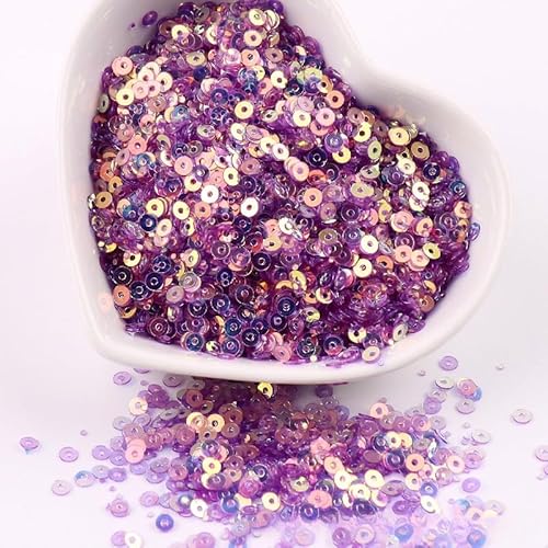 ZQWERT 2-4mm 10000-20000PCs Loose Pailletten, 26 Colors Runde Handwerk Pailletten, funkelnd von ZQWERT