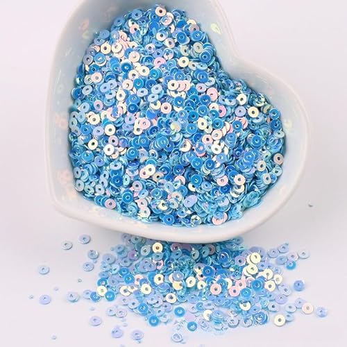 ZQWERT 2-4mm 10000-20000PCs Loose Pailletten, 26 Colors Runde Handwerk Pailletten, funkelnd von ZQWERT