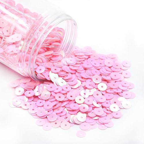 ZQWERT 3-6mm Lose Pailletten, 24 Color 4320-18000pcs Runde Handwerksglitter-Pailletten für DIY-Kunstnähende Dekoration, Handwerk machen von ZQWERT