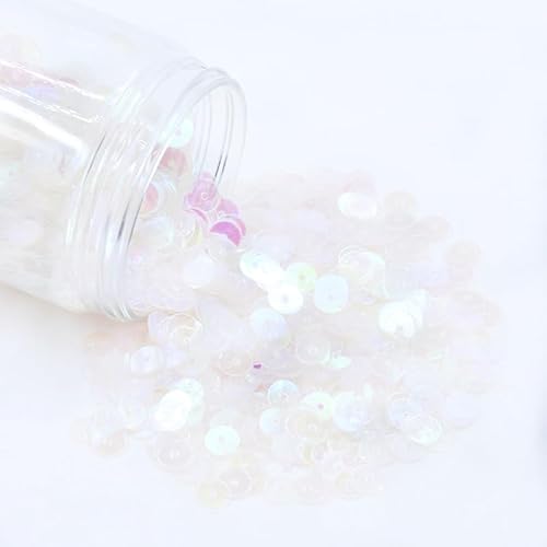 ZQWERT 3-6mm Lose Pailletten, 24 Color 4320-18000pcs Runde Handwerksglitter-Pailletten für DIY-Kunstnähende Dekoration, Handwerk machen von ZQWERT