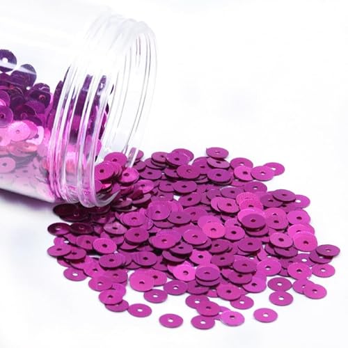 ZQWERT 3-6mm Lose Pailletten, 24 Color 4320-18000pcs Runde Handwerksglitter-Pailletten für DIY-Kunstnähende Dekoration, Handwerk machen von ZQWERT