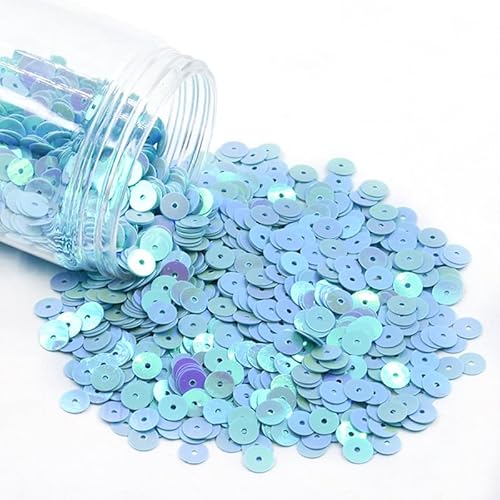 ZQWERT 3-6mm Lose Pailletten, 24 Color 4320-18000pcs Runde Handwerksglitter-Pailletten für DIY-Kunstnähende Dekoration, Handwerk machen von ZQWERT