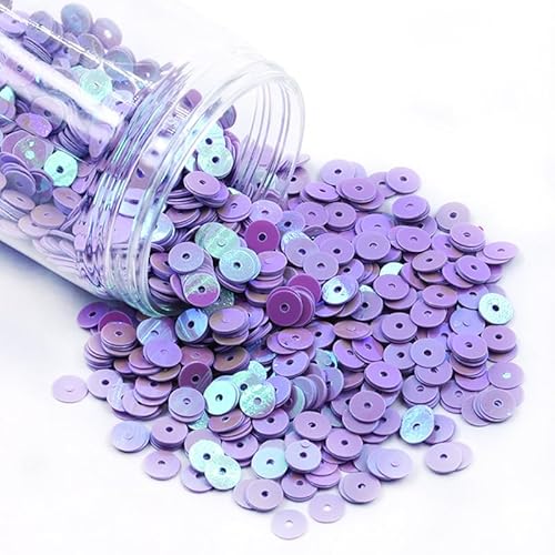 ZQWERT 3-6mm Lose Pailletten, 24 Color 4320-18000pcs Runde Handwerksglitter-Pailletten für DIY-Kunstnähende Dekoration, Handwerk machen von ZQWERT