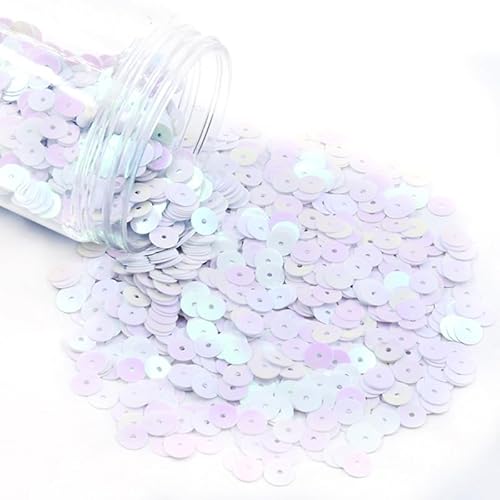 ZQWERT 3-6mm Lose Pailletten, 24 Color 4320-18000pcs Runde Handwerksglitter-Pailletten für DIY-Kunstnähende Dekoration, Handwerk machen von ZQWERT