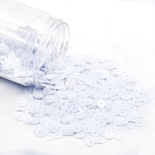 ZQWERT 3-6mm Lose Pailletten, 24 Color 4320-18000pcs Runde Handwerksglitter-Pailletten für DIY-Kunstnähende Dekoration, Handwerk machen von ZQWERT