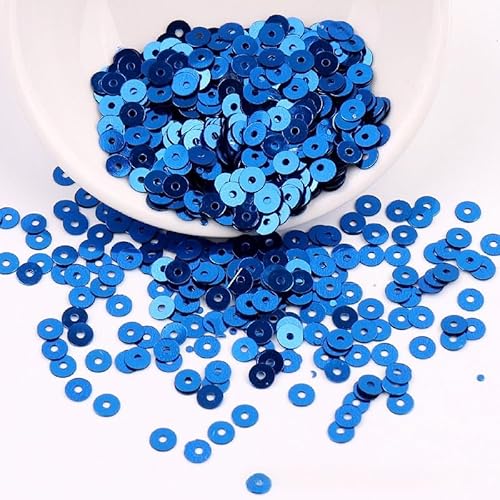 ZQWERT 4-6mm Lose Pailletten, 27 Color 7000-14000pcs Runde Glitter-Pailletten, wasserdicht für DIY-Schmuckherstellung, PVC-Weihnachtsdekor, Eventdekorationen von ZQWERT