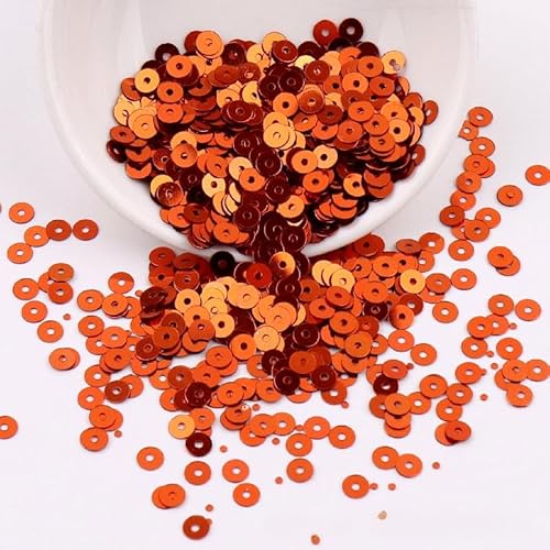 ZQWERT 4-6mm Lose Pailletten, 27 Color 7000-14000pcs Runde Glitter-Pailletten, wasserdicht für DIY-Schmuckherstellung, PVC-Weihnachtsdekor, Eventdekorationen von ZQWERT