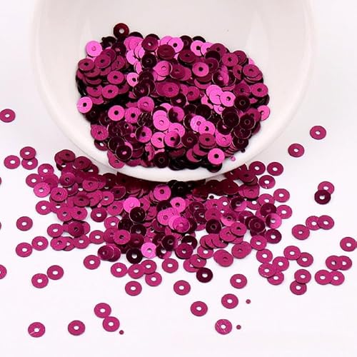 ZQWERT 4-6mm Lose Pailletten, 27 Color 7000-14000pcs Runde Glitter-Pailletten, wasserdicht für DIY-Schmuckherstellung, PVC-Weihnachtsdekor, Eventdekorationen von ZQWERT