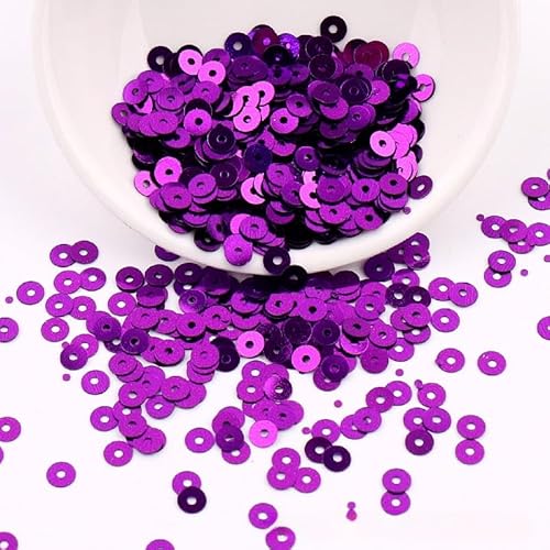 ZQWERT 4-6mm Lose Pailletten, 27 Color 7000-14000pcs Runde Glitter-Pailletten, wasserdicht für DIY-Schmuckherstellung, PVC-Weihnachtsdekor, Eventdekorationen von ZQWERT