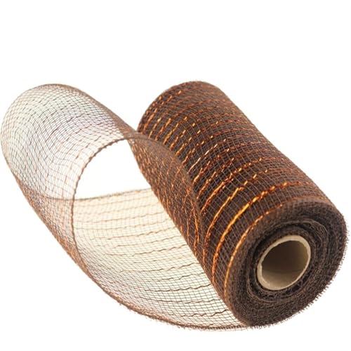 ZRHWSPD Deko-Mesh-Band 10 Yards Poly Mesh Band DIY Weihnachten Dekoration Rollen Handwerk Verpackung Festival liefert Blume Verpackung Netz Schleifen Verpackung(Color-6) von ZRHWSPD