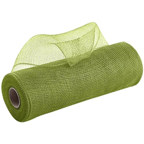 ZRHWSPD Deko-Mesh-Band 10 Yards Poly Mesh Ribbon DIY Dekoration Rollen for Party-Dekoration Hochzeit Blumen Girlande DIY Verpackungsbänder(Green) von ZRHWSPD