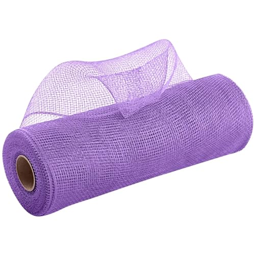 ZRHWSPD Deko-Mesh-Band 10 Yards Poly Mesh Ribbon DIY Dekoration Rollen for Party-Dekoration Hochzeit Blumen Girlande DIY Verpackungsbänder(Light Purple) von ZRHWSPD