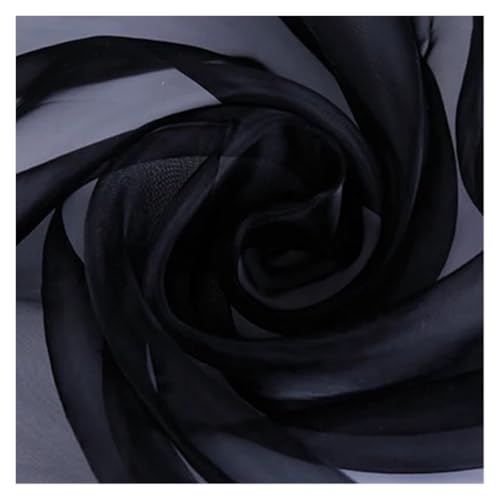 ZRHWSPD Deko-Mesh-Band 15 Farbe durchsichtiger Stoff Hochzeit Party Geburtstag Dekoration DIY Nähen Fanric(Black,1000cm L by 145cm) von ZRHWSPD