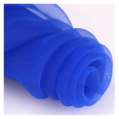 ZRHWSPD Deko-Mesh-Band 15 Farbe durchsichtiger Stoff Hochzeit Party Geburtstag Dekoration DIY Nähen Fanric(Blue 2,500cm L by 145cm) von ZRHWSPD