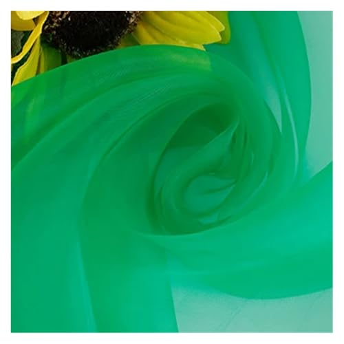 ZRHWSPD Deko-Mesh-Band 15 Farbe durchsichtiger Stoff Hochzeit Party Geburtstag Dekoration DIY Nähen Fanric(Green,100cm L by 145cm W) von ZRHWSPD