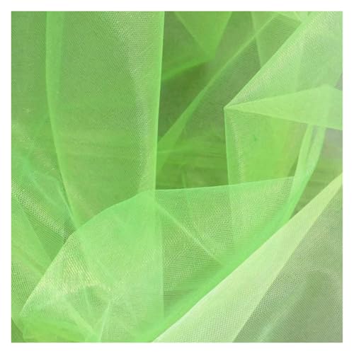 ZRHWSPD Deko-Mesh-Band 15 Farbe durchsichtiger Stoff Hochzeit Party Geburtstag Dekoration DIY Nähen Fanric(Light Green,100cm L by 145cm W) von ZRHWSPD