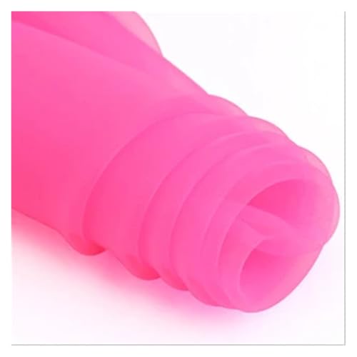 ZRHWSPD Deko-Mesh-Band 15 Farbe durchsichtiger Stoff Hochzeit Party Geburtstag Dekoration DIY Nähen Fanric(Pink1,25cm L by 145cm W) von ZRHWSPD