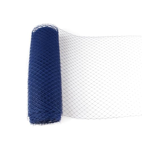 ZRHWSPD Deko-Mesh-Band 25/45 cm Breite Schleier Hut Vogelkäfig Schleier Netz Mesh Stoff for Hochzeit Millinery Trim Netting DIY Haar Zubehör(Blue,1METER_45CM) von ZRHWSPD