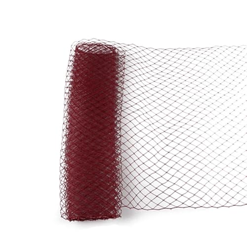 ZRHWSPD Deko-Mesh-Band 25/45 cm Breite Schleier Hut Vogelkäfig Schleier Netz Mesh Stoff for Hochzeit Millinery Trim Netting DIY Haar Zubehör(Marron,1METER_25CM) von ZRHWSPD