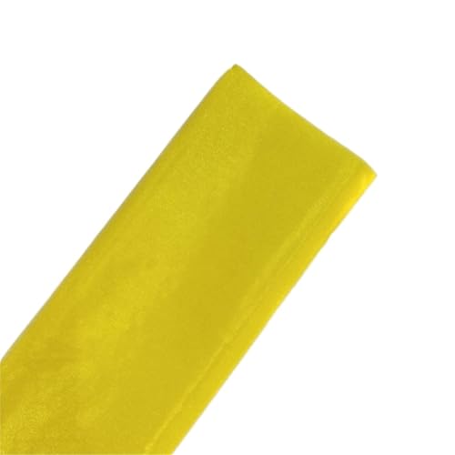 ZRHWSPD Deko-Mesh-Band 5m/10m Schiere Kristall Tüll Rolle Stoff for Drapieren Hochzeit Zeremonie Party Home Dekoration Hochzeit Blumen Bogen(Yellow,72CM x 10 Meters) von ZRHWSPD