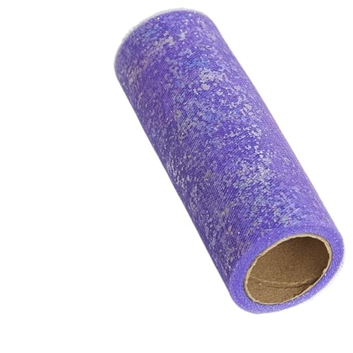 ZRHWSPD Deko-Mesh-Band 6in 10Yards Tüll Rollen Schillernden Gradienten Gaze Mesh Band Band for DIY Prinzessin Haar Clip Bögen Bouquet CakeTop Dekor(Purple) von ZRHWSPD