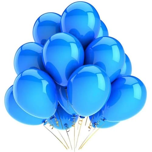 ZRHWSPD Folienballon 20 Stück 12 Zoll Silber Blau Rot Gold Schwarz Rosa Farbe Latexballons Alles Gute for Geburtstag Partydekorationen Ballonzubehör(10inch,Blue) von ZRHWSPD