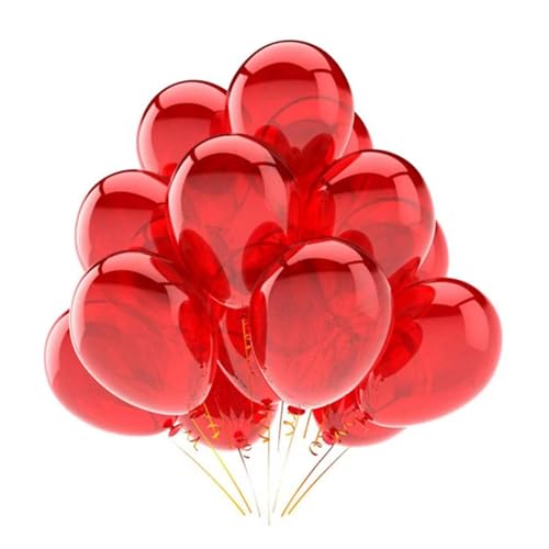 ZRHWSPD Folienballon 20 Stück 12 Zoll Silber Blau Rot Gold Schwarz Rosa Farbe Latexballons Alles Gute for Geburtstag Partydekorationen Ballonzubehör(10inch,Red) von ZRHWSPD