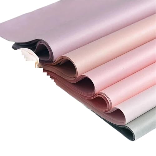 ZRHWSPD Geschenkpapierpapierrolle 40pcs Tissue Paper 75 * 52CM Craft Paper Floral Wrapping Scrapbooking Paper Party Packaging Decorative Flower Packing Paper(Bean Paste pink) von ZRHWSPD