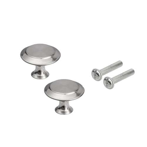 ZRHWSPD Schrankknöpfe für Küche 10 STK. Runde Form Schrankgriffe Antike Ziehgriffe Retro Schubladenknöpfe Kleiderschrank Zieht Tür Möbelgriff Hardware-Armaturen(23mm-Silver) von ZRHWSPD