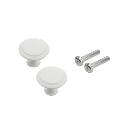 ZRHWSPD Schrankknöpfe für Küche 10 STK. Runde Form Schrankgriffe Antike Ziehgriffe Retro Schubladenknöpfe Kleiderschrank Zieht Tür Möbelgriff Hardware-Armaturen(23mm-White) von ZRHWSPD