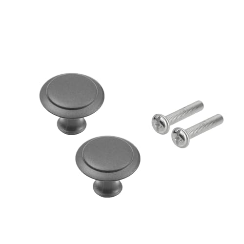 ZRHWSPD Schrankknöpfe für Küche 10 STK. Runde Form Schrankgriffe Antike Ziehgriffe Retro Schubladenknöpfe Kleiderschrank Zieht Tür Möbelgriff Hardware-Armaturen(30mm-Grey) von ZRHWSPD