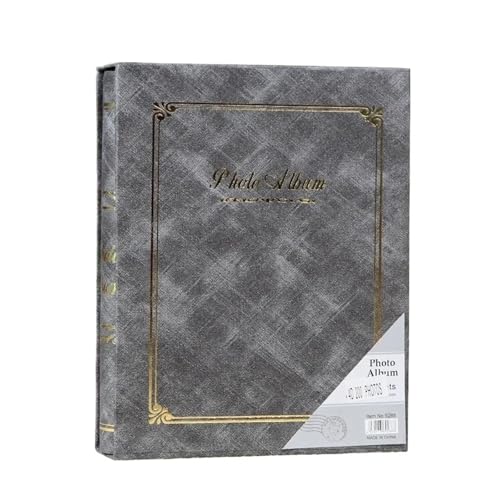 ZRHWSPD Scrapbook Fotoalbum 4D Großes 6-Zoll-Intert-Fotoalbum 200 Seiten Scrapbook-Papier Familien-Scrapbook-Alben Hochzeitsfotoalbum Scrapbooking-Album(Grey) von ZRHWSPD