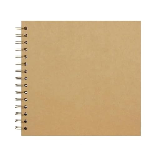 ZRHWSPD Scrapbook Fotoalbum Hardcover-Scrapbook-Album, Papier-Fotoalbum, 7-Zoll-Scrapbook-Fotoalbum, Elegantes Doppeldraht-Fotoalbum for Hochzeiten(Brown) von ZRHWSPD