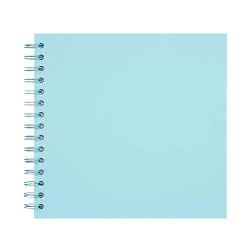 ZRHWSPD Scrapbook Fotoalbum Hardcover-Scrapbook-Album, Papier-Fotoalbum, 7-Zoll-Scrapbook-Fotoalbum, Elegantes Doppeldraht-Fotoalbum for Hochzeiten(Light Blue) von ZRHWSPD