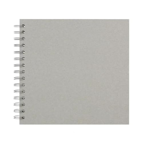 ZRHWSPD Scrapbook Fotoalbum Scrapbook-Fotoalbum aus Papier mit dicken Seiten, 7-Zoll-Scrapbook-Fotoalbum, Elegantes Doppeldraht-Fotoalbum for Hochzeiten(Light Grey) von ZRHWSPD