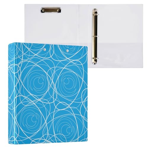 ZRWLUCKY Flower Hot Blue Trendy Round Rings Notebook Binders, 3,5 cm Ordner mit Klemmbrett, 1/2 Pack Schulhefter 200 Blatt von ZRWLUCKY