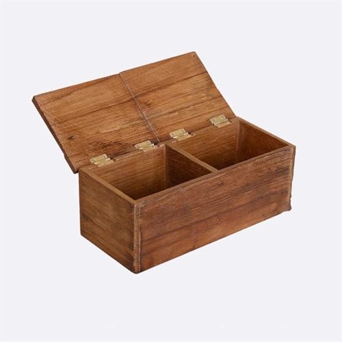 ZSDBYT Ringbox aus Teakholz für den Schreibtisch, Frisiertisch, Schmuckschatulle, Aufbewahrungsbox für Schlüssel aus Massivholz (eine Farbe, 28 cm) von ZSDBYT