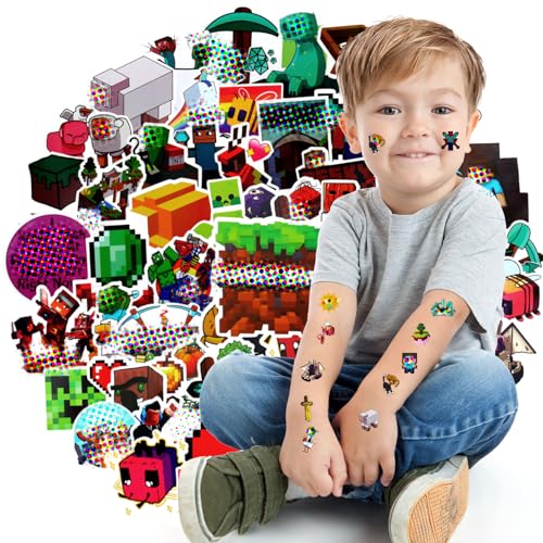 100 Stück minecraft Sticker minecraft Sticker minecraft Aufkleber Pack Deko für Auto Laptop Skateboard Fahrrad Moped Motorrad, Geeignet für Erwachsene Kinder von ZSYFBFYSK