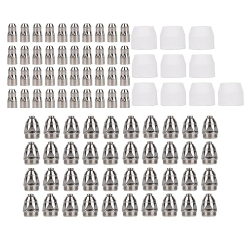 ZSjing 45/90 Stück P80 Plasmaschneidüsen, Plasmaschneidüsen, Plasma-Verbrauchsmaterial passend für P80 Plasmaschneidbrenner LGK100/CUT80 80A-100A von ZSjing