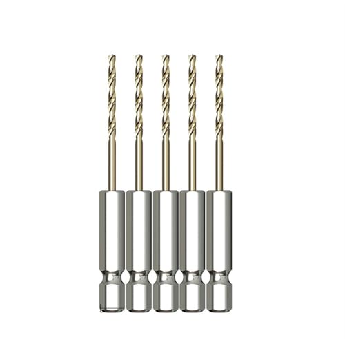 ZSjing 6542Hochgeschwindigkeitsstahlmaterial Sechskantschaft-Spiralbohrer Ti-plattierter Spezieller Edelstahl Metall Eisen Bohrer Mit Geradem Griff(2.0mm 5pcs) von ZSjing