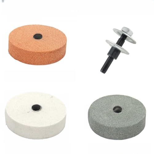 ZSjing 75 mm Schleifscheibe, 7,6 cm Polierscheibe, elektrische Bohrmaschine, Spin-Schleifpad for Polieren von Metalllegierungen, mit 1 Stück Anschluss(4pcs Set) von ZSjing