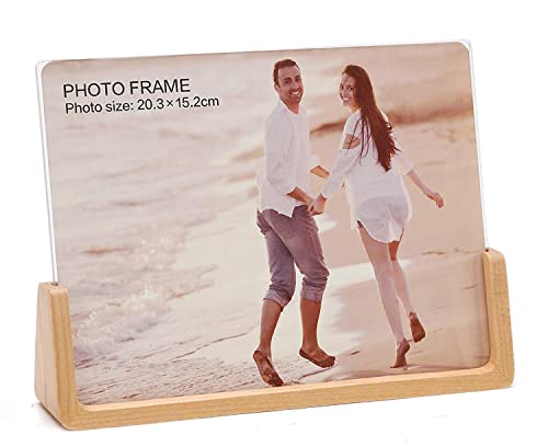 ZTENG Bilderrahmen Fotorahmen Holz Fotorahmen High Definition Acryl Fotorahmen Cover Display Bilder für Tabletop oder Desktop (15×20cm horizontal) von ZTENG