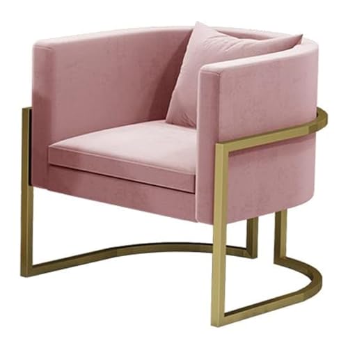 ZTZBFGM Rosa, Mode Schminkhocker Mit Lehne Schminktisch Hocker Schminkstuhl Polsterhocker Aus Samtstoff, Schminkhocker Mit Metallbeinen in Gold, Hocker Geeignet Für Und Wohnzimmer von ZTZBFGM