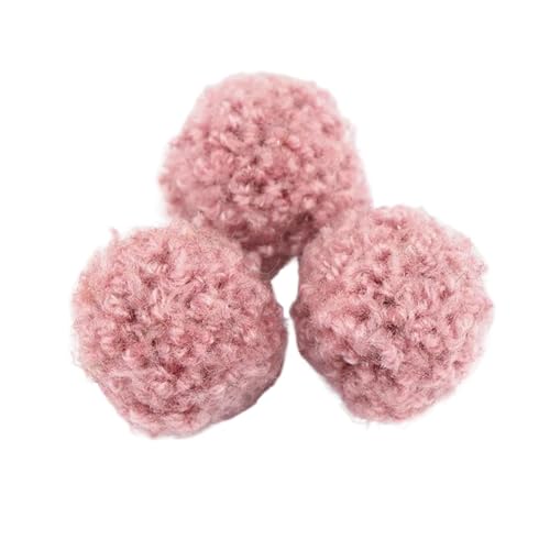 Pompoms Zum Basteln 100 Stück 15 mm bunte lockige, flauschige Plüschbälle, DIY-Bastelbedarf, Ohrringe, Anhänger, Haarschmuck, Pompons, Dekorationsmaterialien, Pom Poms FüR Diy Kreative Handwerk Dekora von ZUGLQYSX