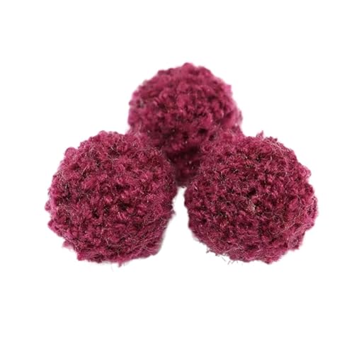 Pompoms Zum Basteln 100 Stück 15 mm bunte lockige, flauschige Plüschbälle, DIY-Bastelbedarf, Ohrringe, Anhänger, Haarschmuck, Pompons, Dekorationsmaterialien, Pom Poms FüR Diy Kreative Handwerk Dekora von ZUGLQYSX