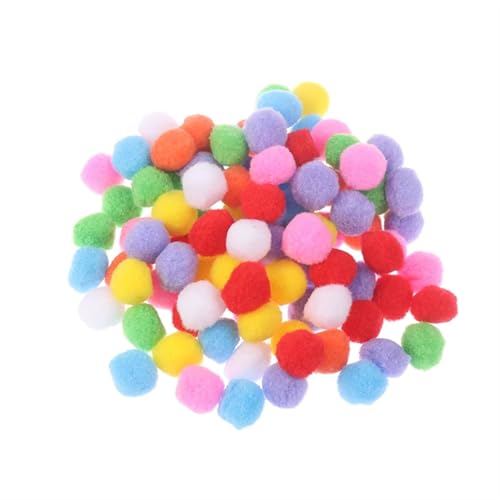 Pompoms Zum Basteln 100 Teile/los Mischfarben Pompom Pelz Kugeln Bunte Weiche Pompones DIY Handgemachte Handwerk Dekor Spielzeug Kleber Auf Tuch Zubehör FüR Diy Kreative Handwerk Dekorationen(1CM 100P von ZUGLQYSX