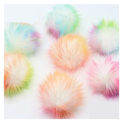 Pompoms Zum Basteln 8CM 10CM 20 stücke Mehrfarbige Plüsch Ball Gefälschte Fuchs Haar DIY Kleidung Schuh Hut Zubehör Nachahmung Wolle ball Anhänger Nähen Liefert FüR Diy Kreative Handwerk Dekorationen( von ZUGLQYSX