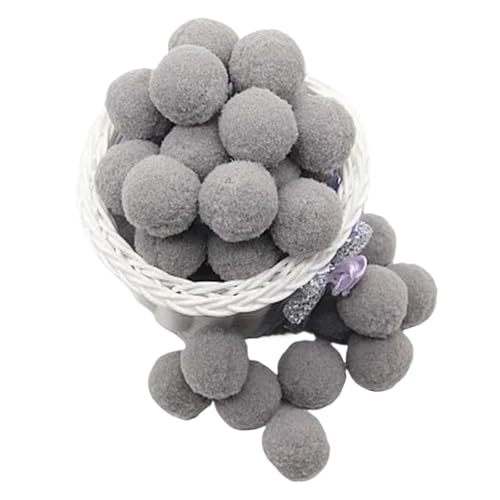 Pompoms Zum Basteln Grauer Pompom 8mm 10mm 15mm 20mm 30mm Pom Poms Ponpon Bastelzubehör DIY for Spielzeug Kleidungsstück Nähen Zuhause Hochzeitsdekorationen FüR Diy Kreative Handwerk Dekorationen(30mm von ZUGLQYSX